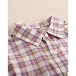 374 Camisa Niño Cuadros Morado Dadati