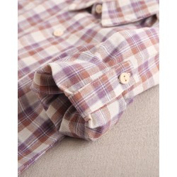 376 Camisa Niño Cuadros Morado Dadati