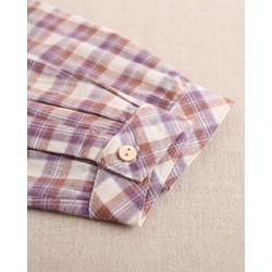 377 Camisa Niño Cuadros Morado Dadati