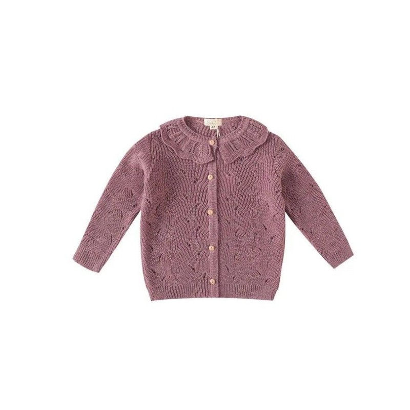 402 Chaqueta Niña Cuello Volante Malva Dadati