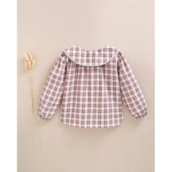 406 Blusa Niña Cuadros Morado Dadati
