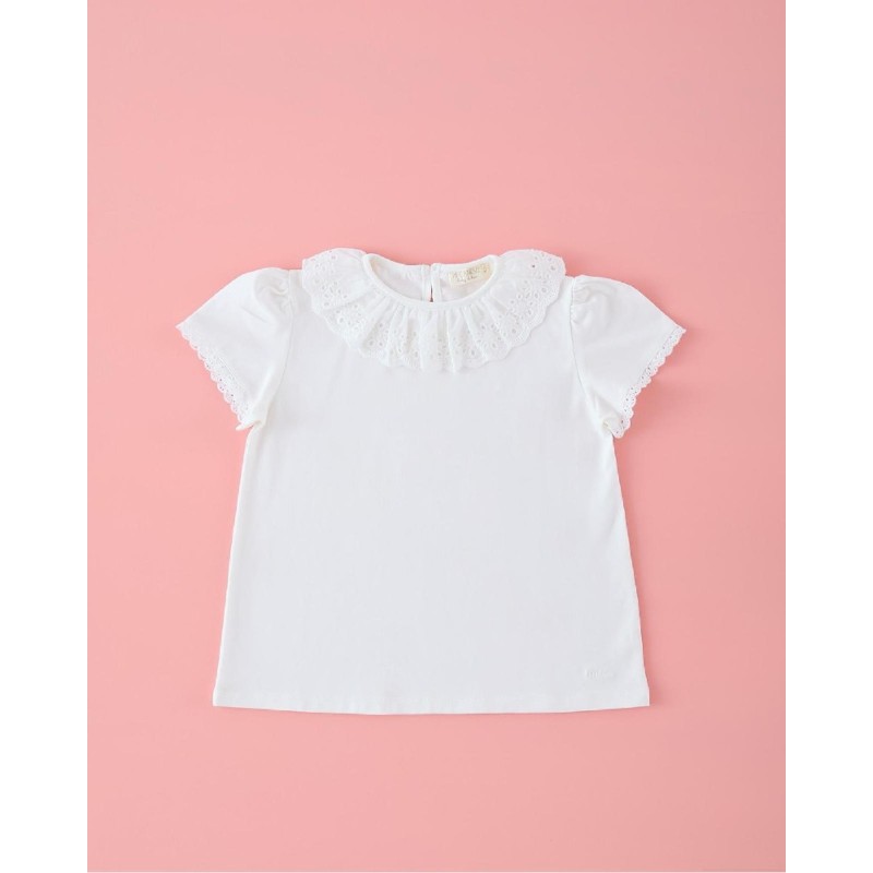 44 Camiseta Puntilla Niña Mi Canesú