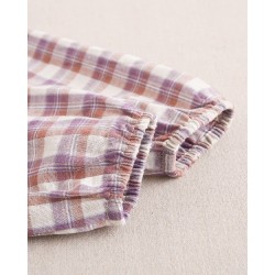 408 Blusa Niña Cuadros Morado Dadati