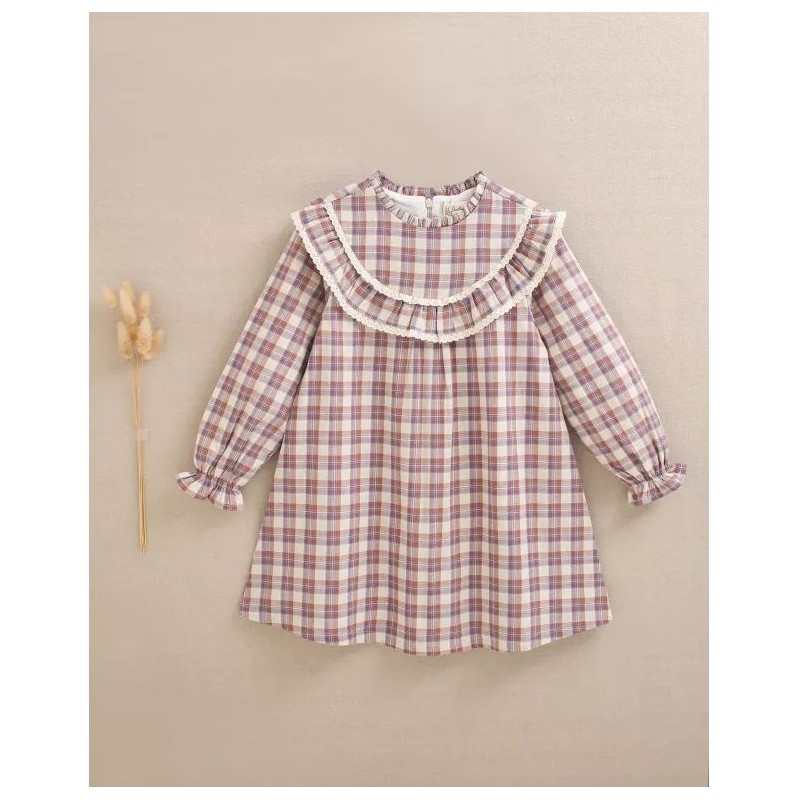 419 Vestido Cuadros Morado Dadati