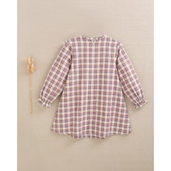 420 Vestido Cuadros Morado Dadati