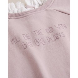 426 Sudadera Niña Malva Cuello Camisa Dadati