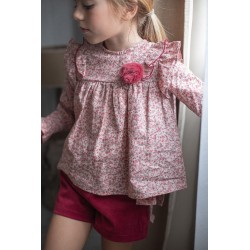 447 Conjunto Niña Flores Rosa Coco Acqua