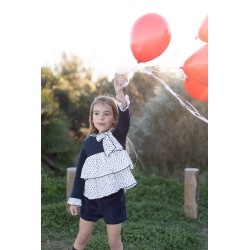 452 Conjunto Niña Jersey y Short Marino Coco Acqua