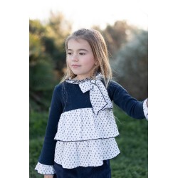 453 Conjunto Niña Jersey y Short Marino Coco Acqua