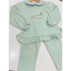 504 Conjunto Niña Perro Salchicha Pequeños Piratas