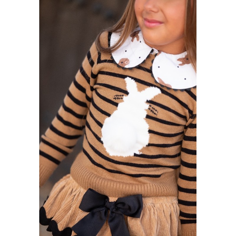 510 Jersey Rayas Conejo Mon Petit Bonbon