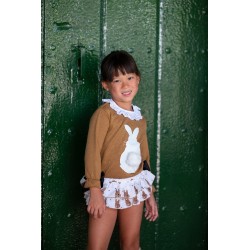 517 Sudadera Niña Conejo Mon Petit Bonbon