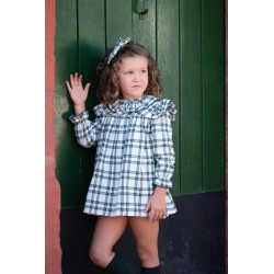 533 Vestido Cuadros Verdes Mon Petit Bonbon