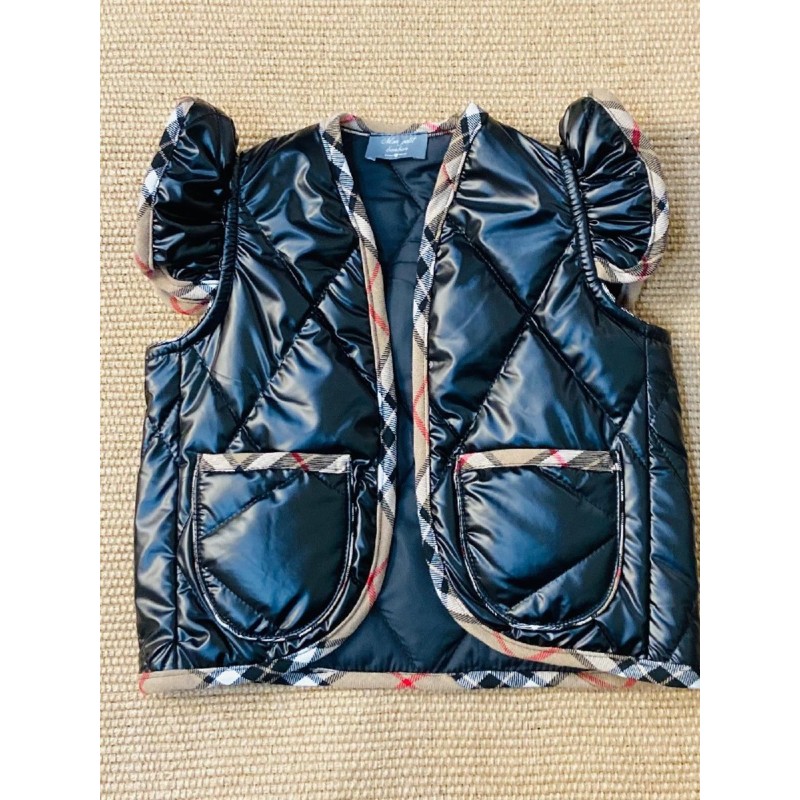 553 Chaleco Acolchado con Vivos Cuadros Burberry Mon Petit