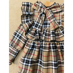 562 Camisa Niña Lazada Cuadros Burberry Mon Petit Bonbon