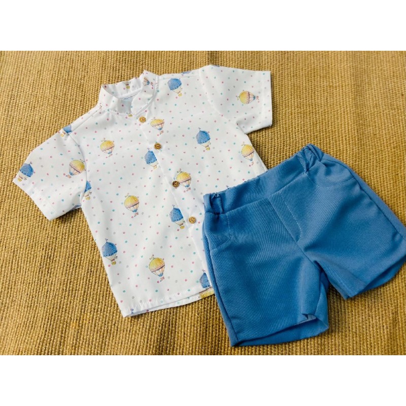 592 Conjunto Niño Balloon Blue Valentina