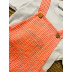 608 Conjunto Niño Ranita Vichy Flúor Valentina