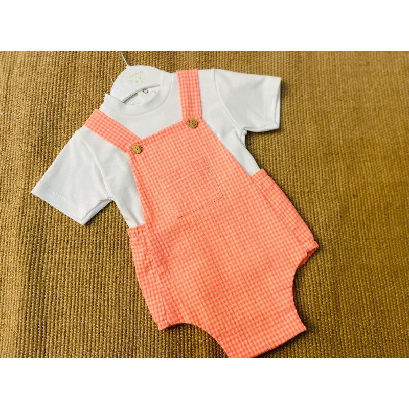 609 Conjunto Niño Ranita Vichy Flúor Valentina