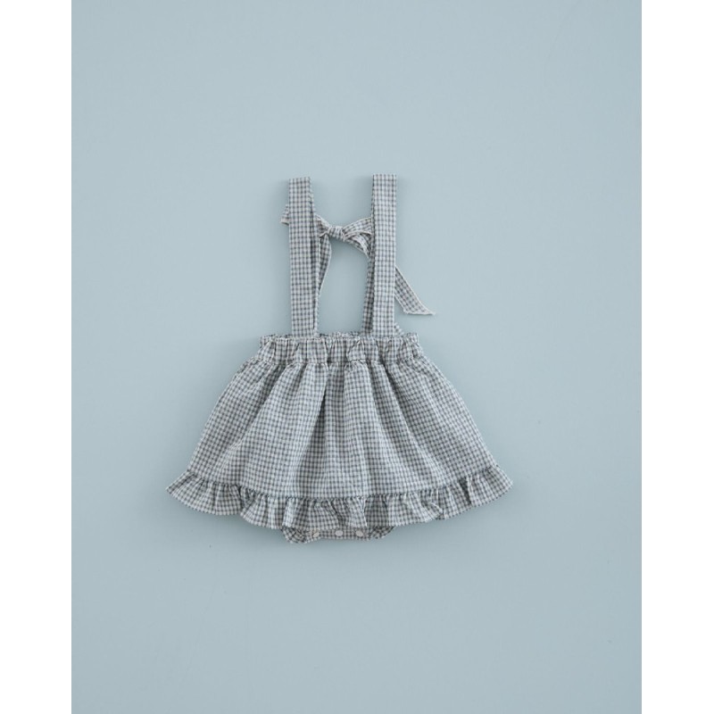 629 Falda Peto Volantito Minivichy Azul Denim Mi Canesú