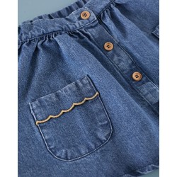 638 Minifalda Ondas Lurex Lyocell Vaquero Mi Canesú