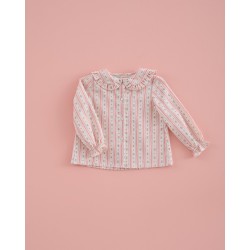 669 Camisa Niña Micropana Rayas Corazón Mi Canesú