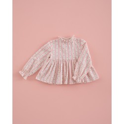 671 Blusa Peplum Micropana Rayas Corazón Mi Canesú