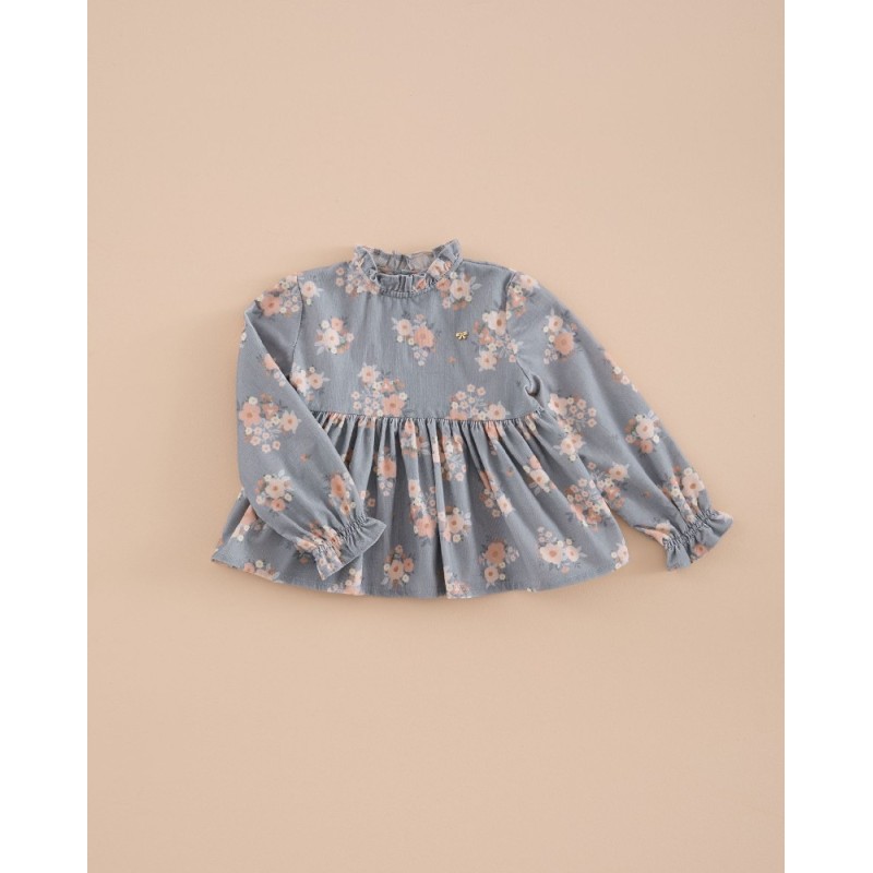 672 Blusa Peplum Micropana Bouquet Mi Canesú