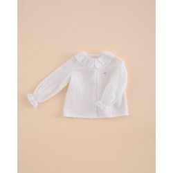 673 Camisa Volante Puntilla Blanco Roto Mi Canesú