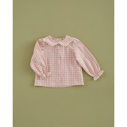 674 Camisa Pétalos Vichy Colorote Mi Canesú