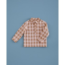 675 Polera Vichy Cinnamon Mi Canesú