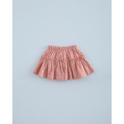 678 Minifalda Gasa Florecita Geométrica Mi Canesú