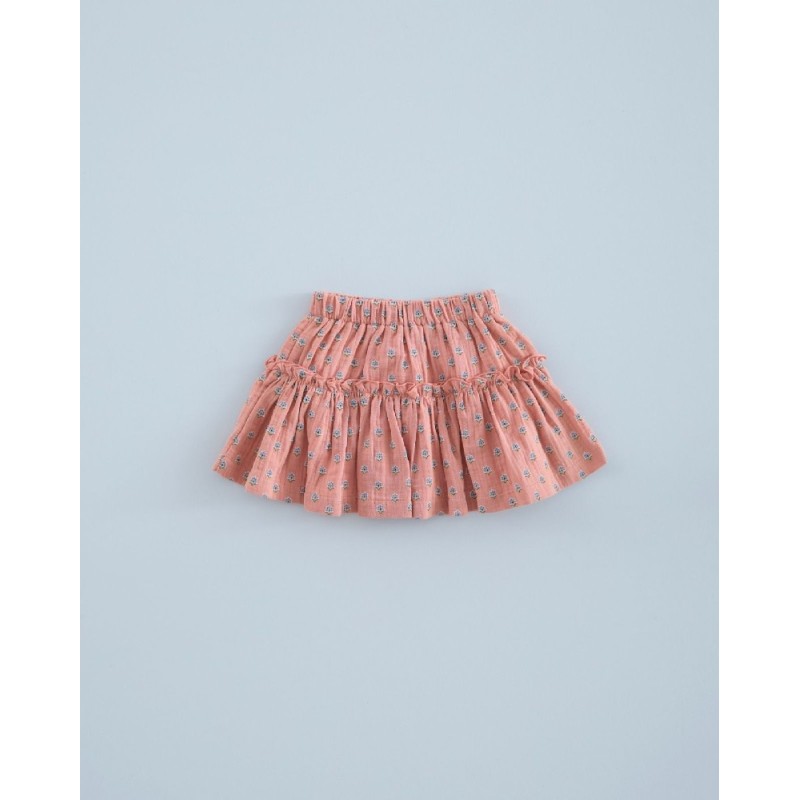 678 Minifalda Gasa Florecita Geométrica Mi Canesú