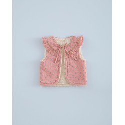 679 Chaleco Gasa Florecita Geométrica Mi Canesú