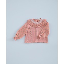 682 Camisa Engomada Gasa Florecita Geométrica Mi Canesú