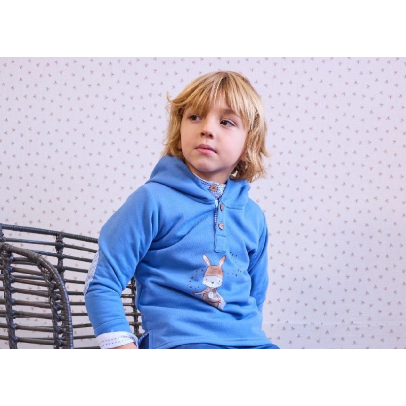 717 Conjunto Niño Felpa Terracota La Martinica