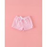 72 Short Vichy Chicle Mi Canesú