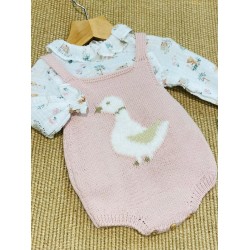 808 Rosa Conjunto Bebé 2p Muselina 1807