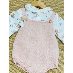 809 Rosa Conjunto Bebé 2p Muselina 1807