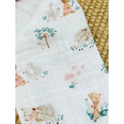 810 Rosa Conjunto Bebé 2p Muselina 1807