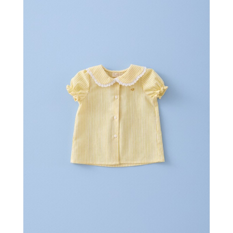 885 Camisa Pétalos Rayitas Sand