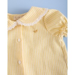 886 Camisa Pétalos Rayitas Sand