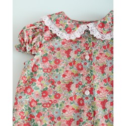 890 Camisa Cuello Volante Liberty Rosso