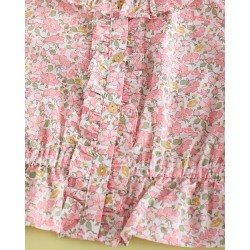 893 Blusa Volantitos Liberty Pink Coco Flúor