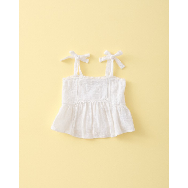 912 Top Bordados Blanco