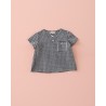 915 Camisa Niño Vichy Negro