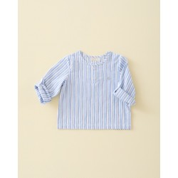 922 Camisa Niño Rayas Azul Cielo