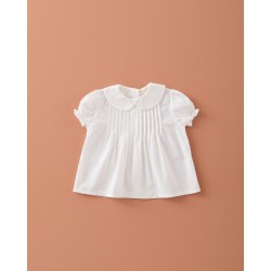 930 Camisa Jaretas Blanca Cuello Bobo