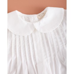 931 Camisa Jaretas Blanca Cuello Bobo