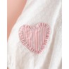 933 Ranita Bordada Corazón Rayita Pink