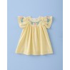 947 Vestido Bordado Rayitas Sand